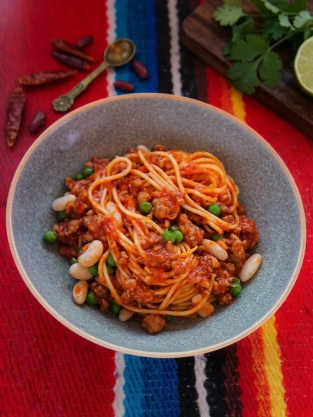 チリコンカンのラグー スパゲッティ。
⁡
強い陽射しによくあう、スパイシーなランチ。
⁡
⁡
#レストランポプラ